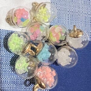 DIY Accessories - Colorful Luminous Beads Clear Spheres with Gold Accents